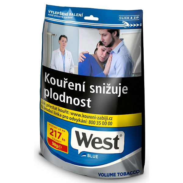 Tabák cigaretový West Blue 98g