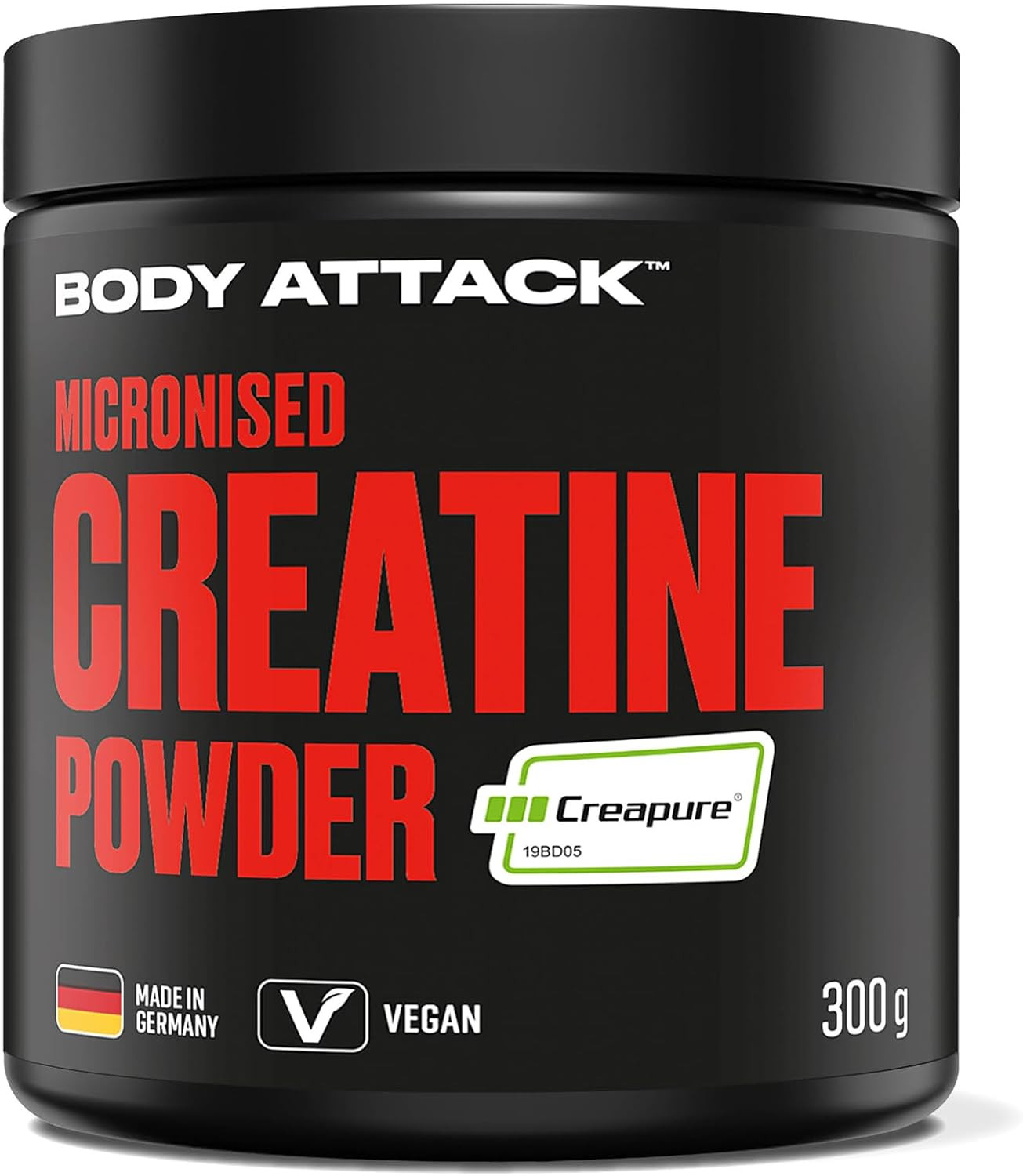 Body Attack Micronised Creatine Powder 300g Varianta: kreatin monohydrát v práškové formě v kvalitě Creapure