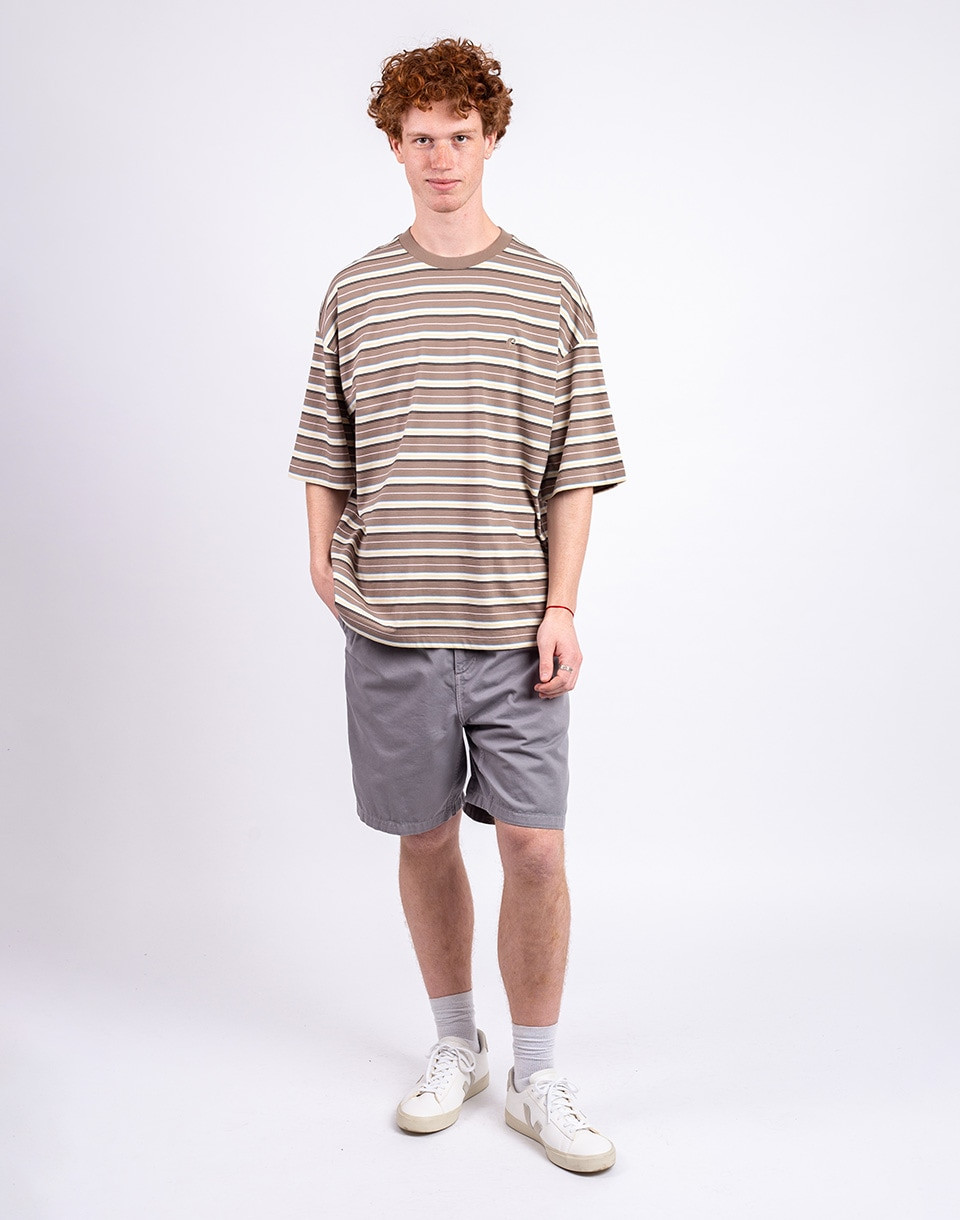 Carhartt WIP S/S Nathan T-Shirt Nathan Stripe, Branch XL