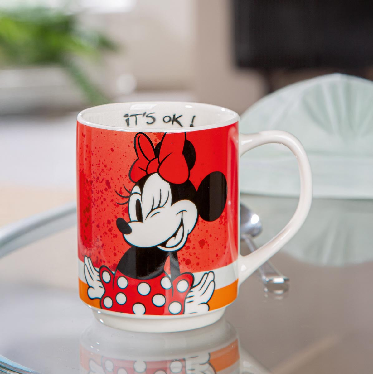 Egan Porcelánový hrnek Minnie, červený