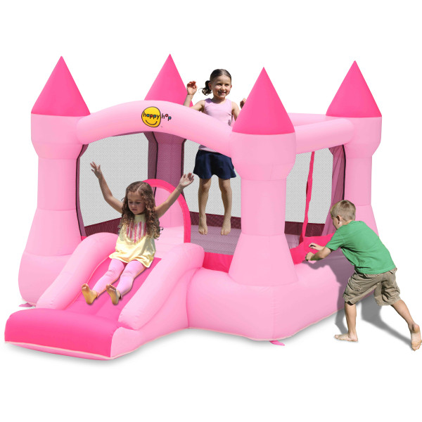 Happy Hop - Skákací nafukovací hrad se skluzavkou růžový