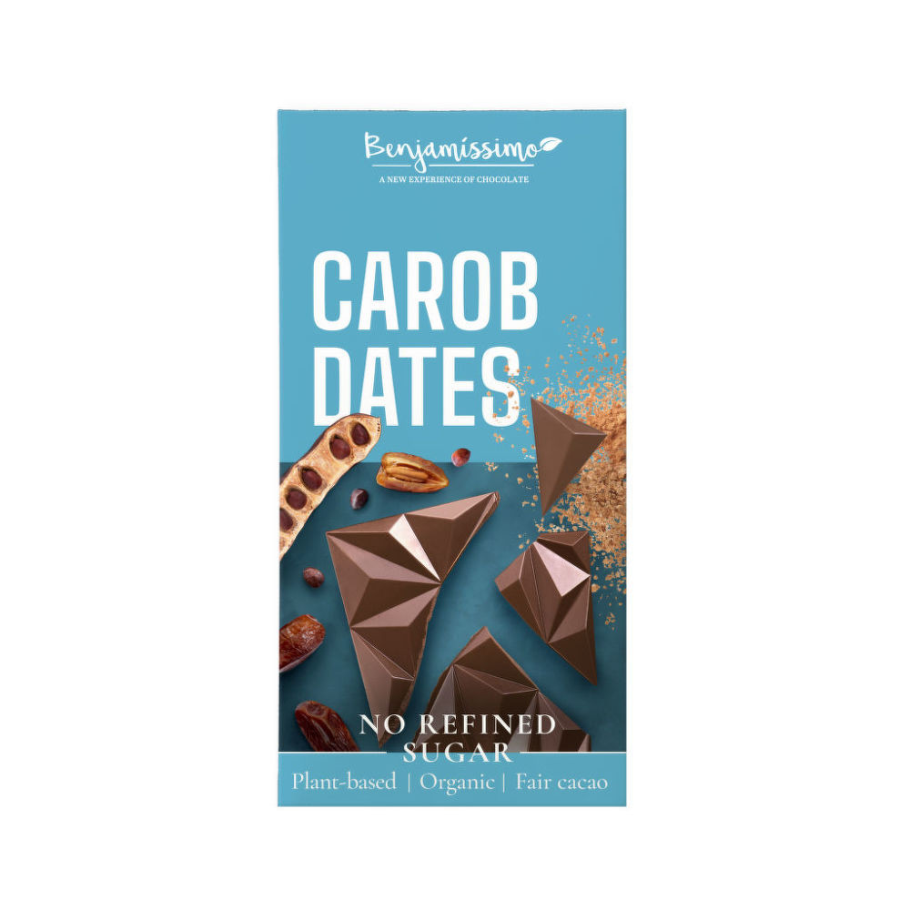 Tabulka kakaová karob datle bez rafinovaného cukru 60 g BIO BENJAMÍSSIMO