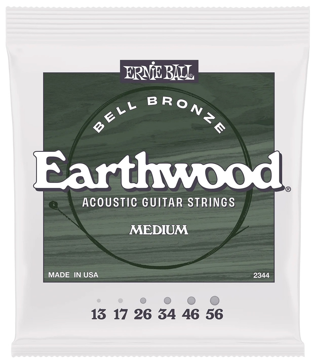 Ernie Ball Medium Earthwood Bell Bronze Acoustic 13-56