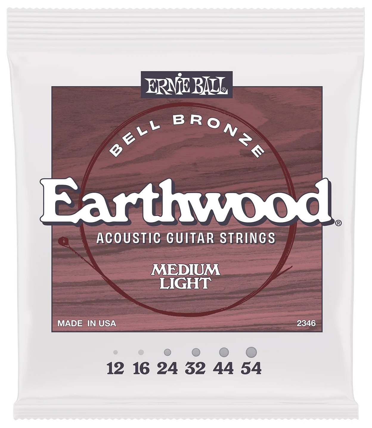 Ernie Ball Medium Light Earthwood Bell Bronze Acoustic 12-54