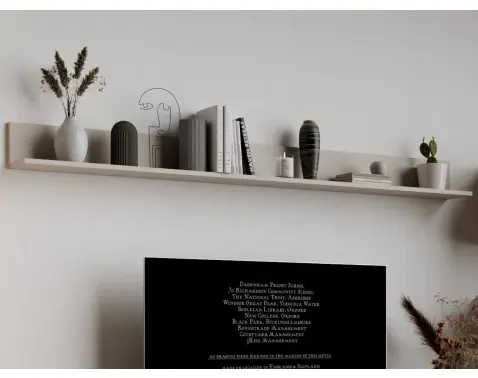 Police na zeď Asko Living, 180 cm, béžová kašmír