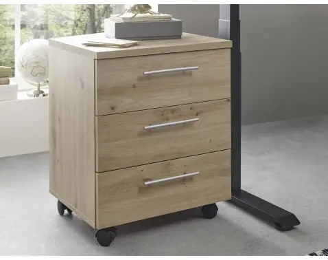 Úložný kontejner na kolečkách Ben, dub artisan