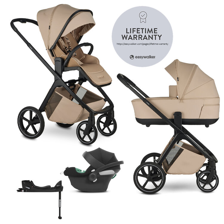 EASYWALKER Kočárek kombinovaný Zoey Almond Taupe + CYBEX Aton B2 i-Size + základna