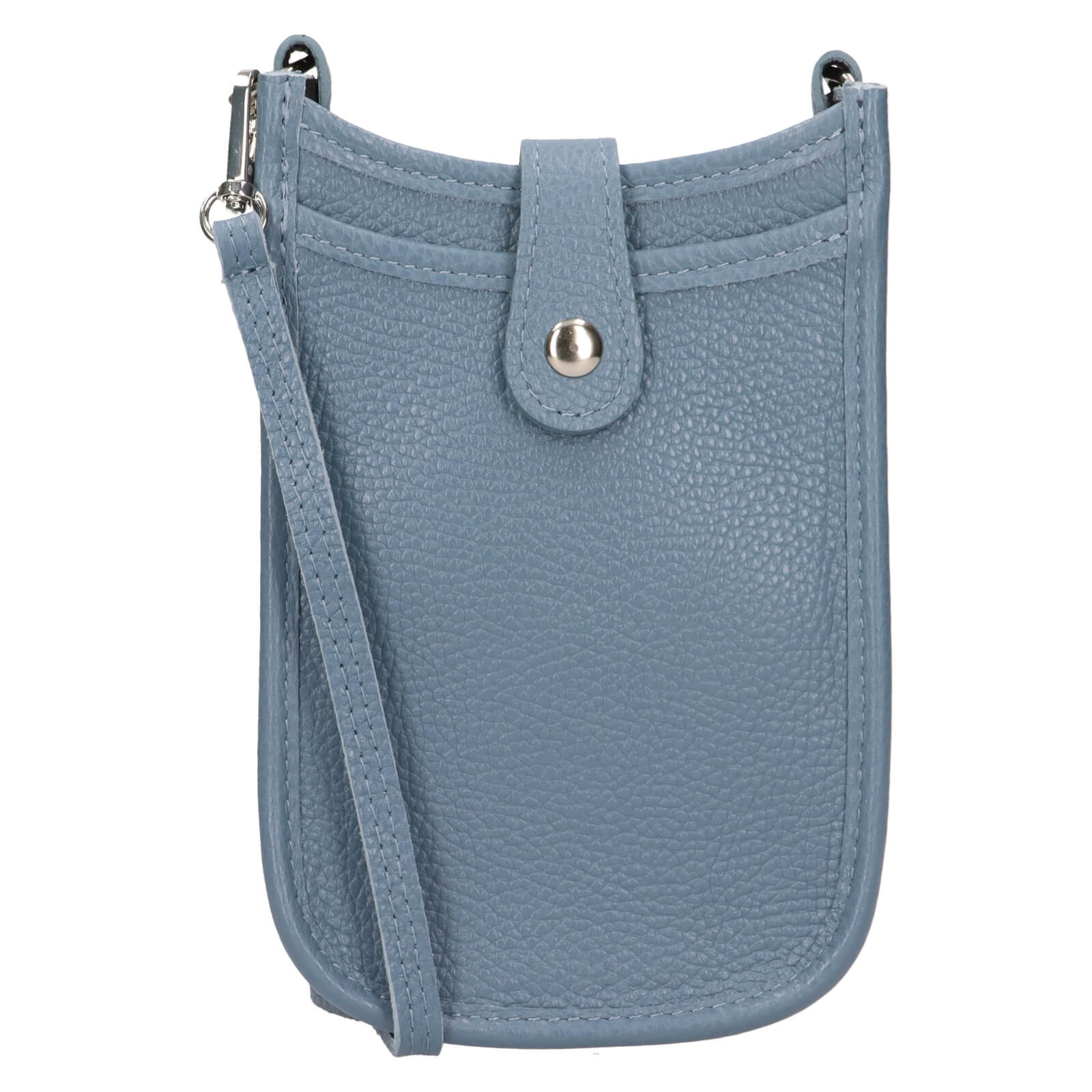Dámská kožená kabelka na mobil a doklady Italia Simma - modrá