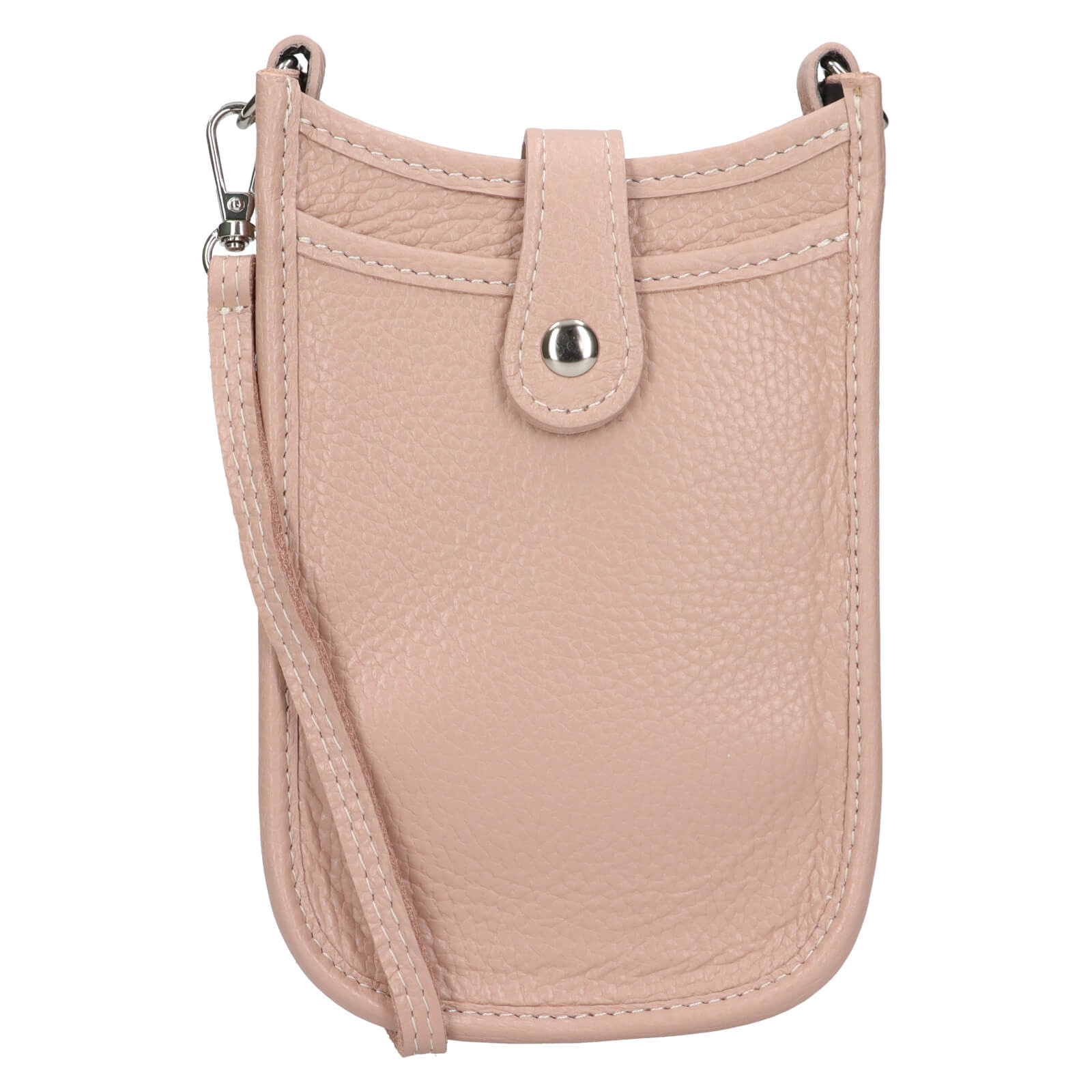 Dámská kožená kabelka na mobil a doklady Italia Simma - světle růžová