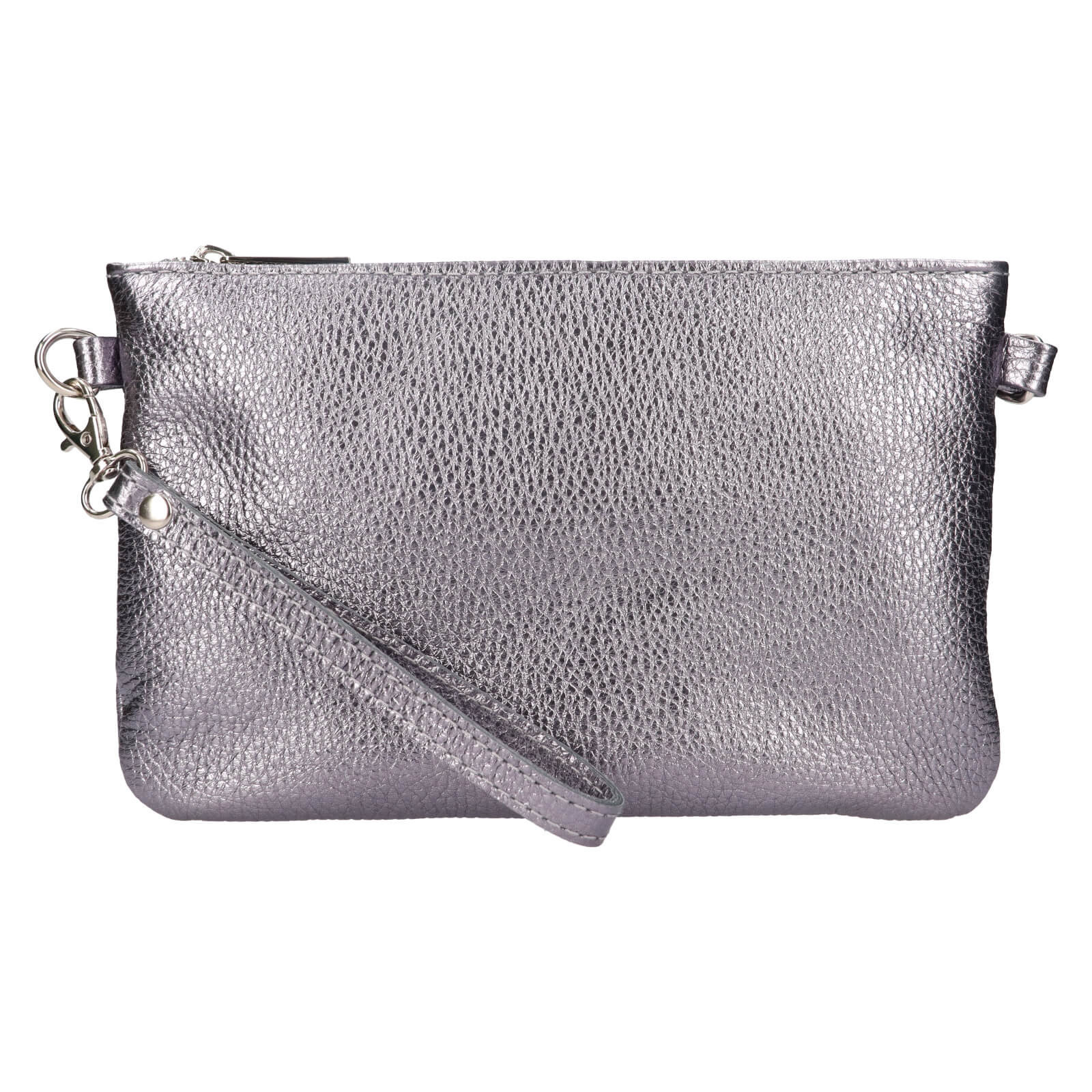 Dámské kožené plesové psaníčko Italia Tea - platinová