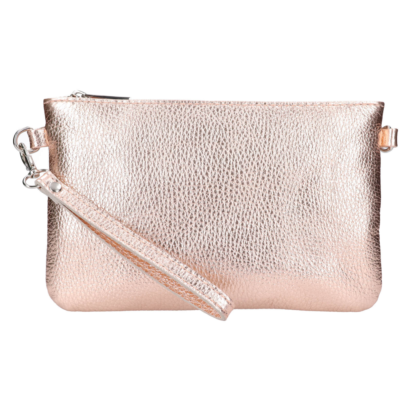 Dámské kožené plesové psaníčko Italia Tea - růžovo-zlatá