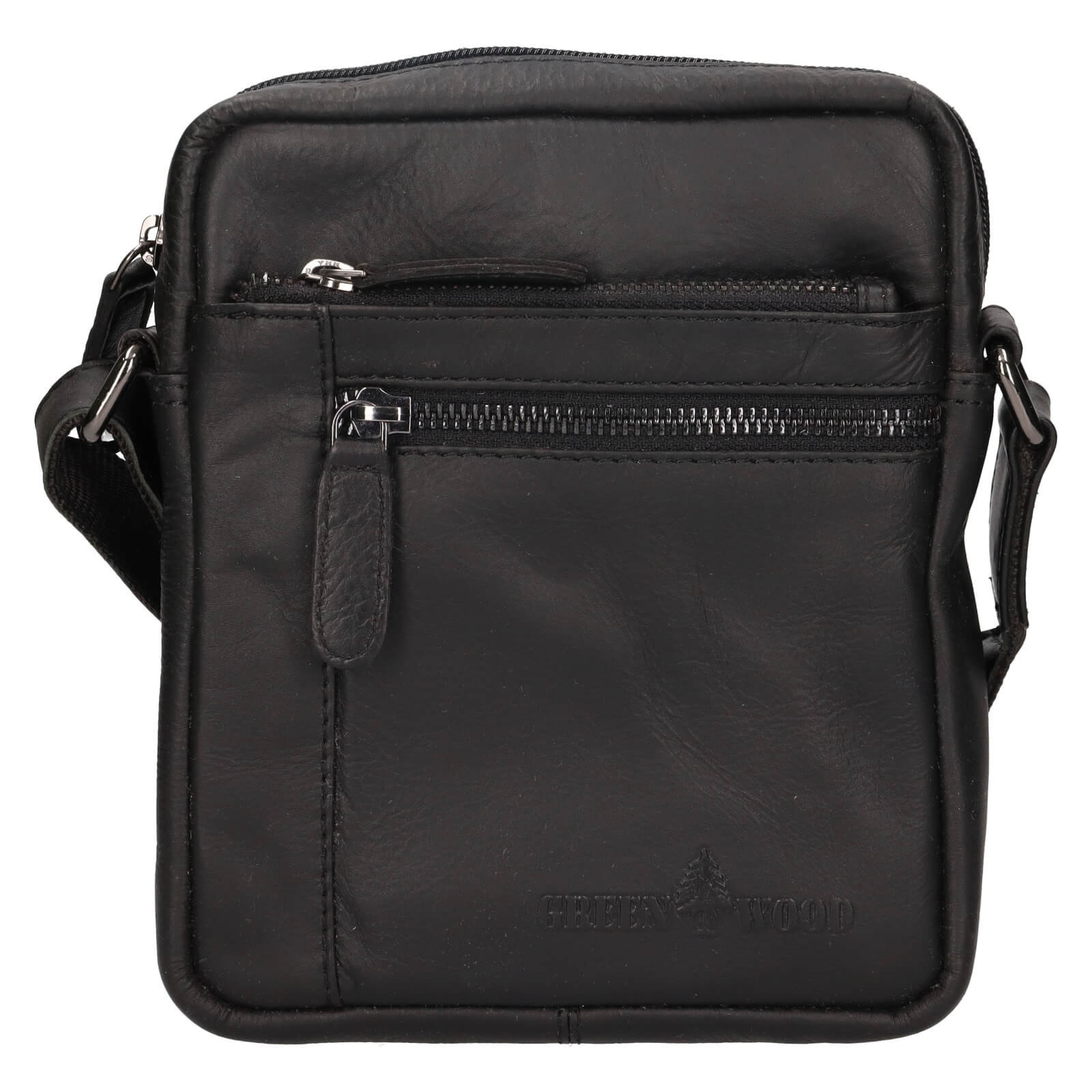 Pánská kožená taška přes rameno Greenwood Paulo - černá