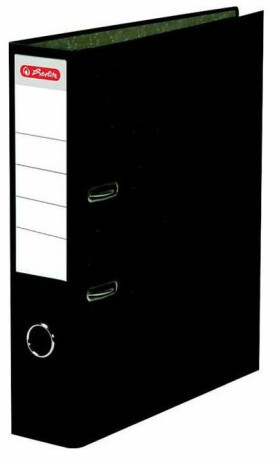 Herlitz - Pořadač A4/8 cm, černý mramorový