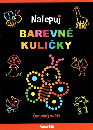 Mozaika - Nalepuj barevné kuličky - červený sešit