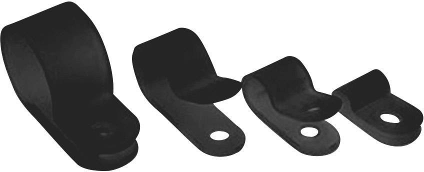 HellermannTyton H4P-HS-BK upevňovací příchytka šroubovací 211-60003 Průměr kabelového svazku (rozsah) 8 mm (max) bez obsahu halogenů , tepelně stabilizovaná