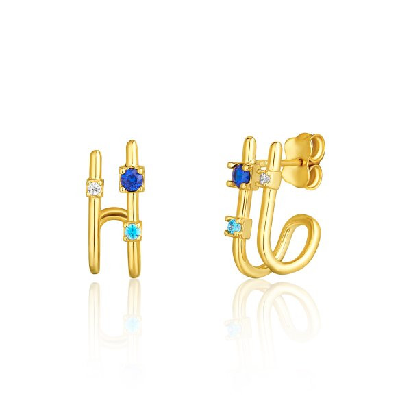 Náušnice se syntetickými kameny 236-569-003421 2.55g