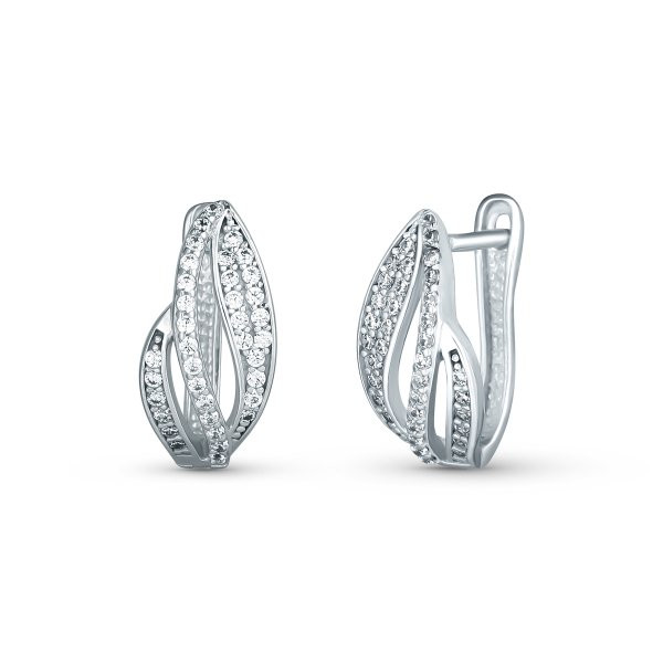 Náušnice se syntetickými kameny 336-573-618402 2.35g