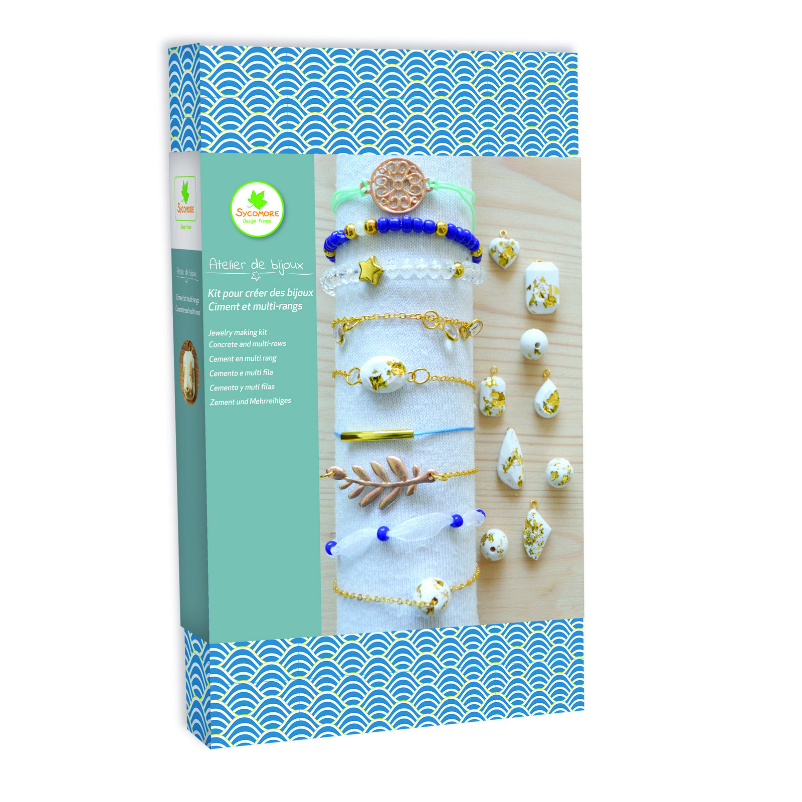 Výroba šperků - náramky a šperky z cementu a zlaté fólie