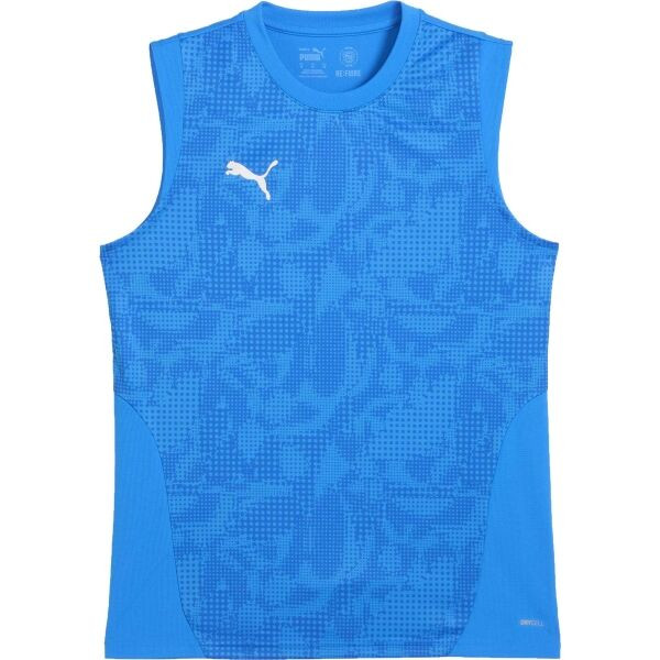 Puma TEAMCUP TRAINING SLEEVELESS JERSEY Pánské tréninkové tílko, modrá, velikost