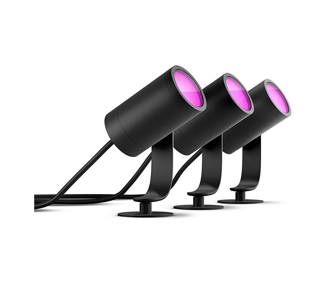 Philips Philips 17414/30/P7 - SADA 3x LED Bodové svítidlo Hue LILY 3xLED/8W/230V IP65