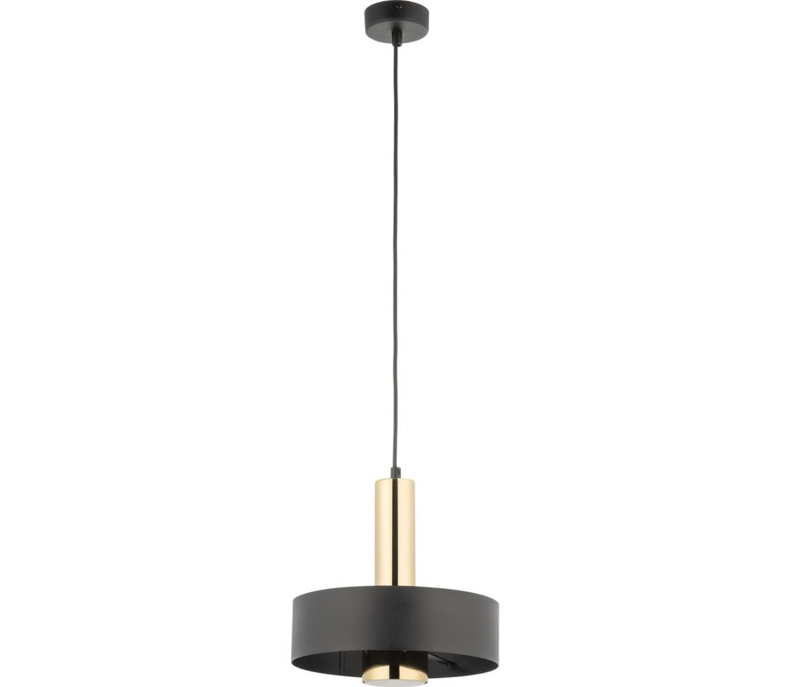 Lustr na lanku RIF LUX 1xGX53/12W/230V pr. 25 cm černá/zlatá