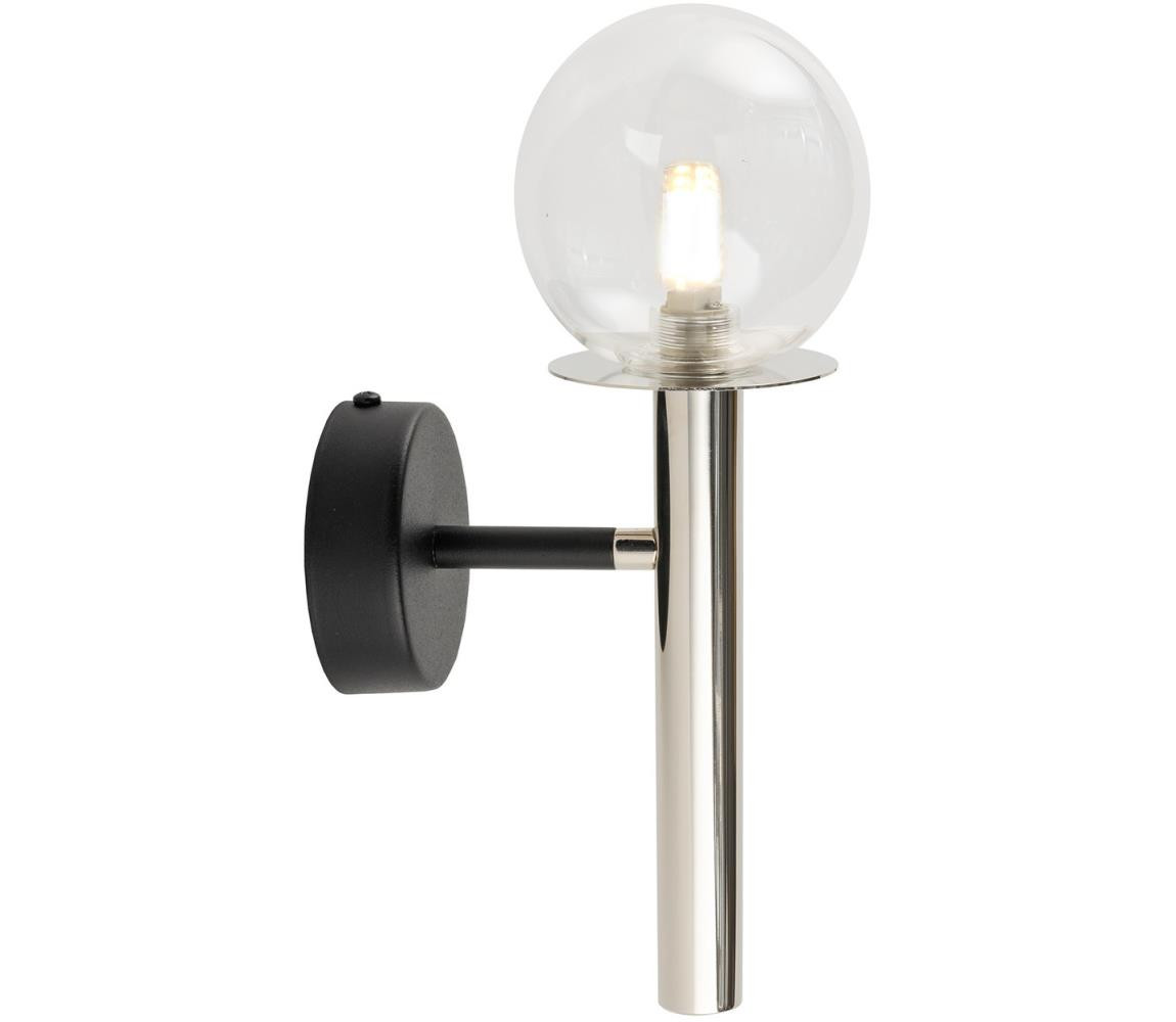 Nástěnná lampa DAISY 1xG9/12W/230V lesklý chrom/černá/čirá