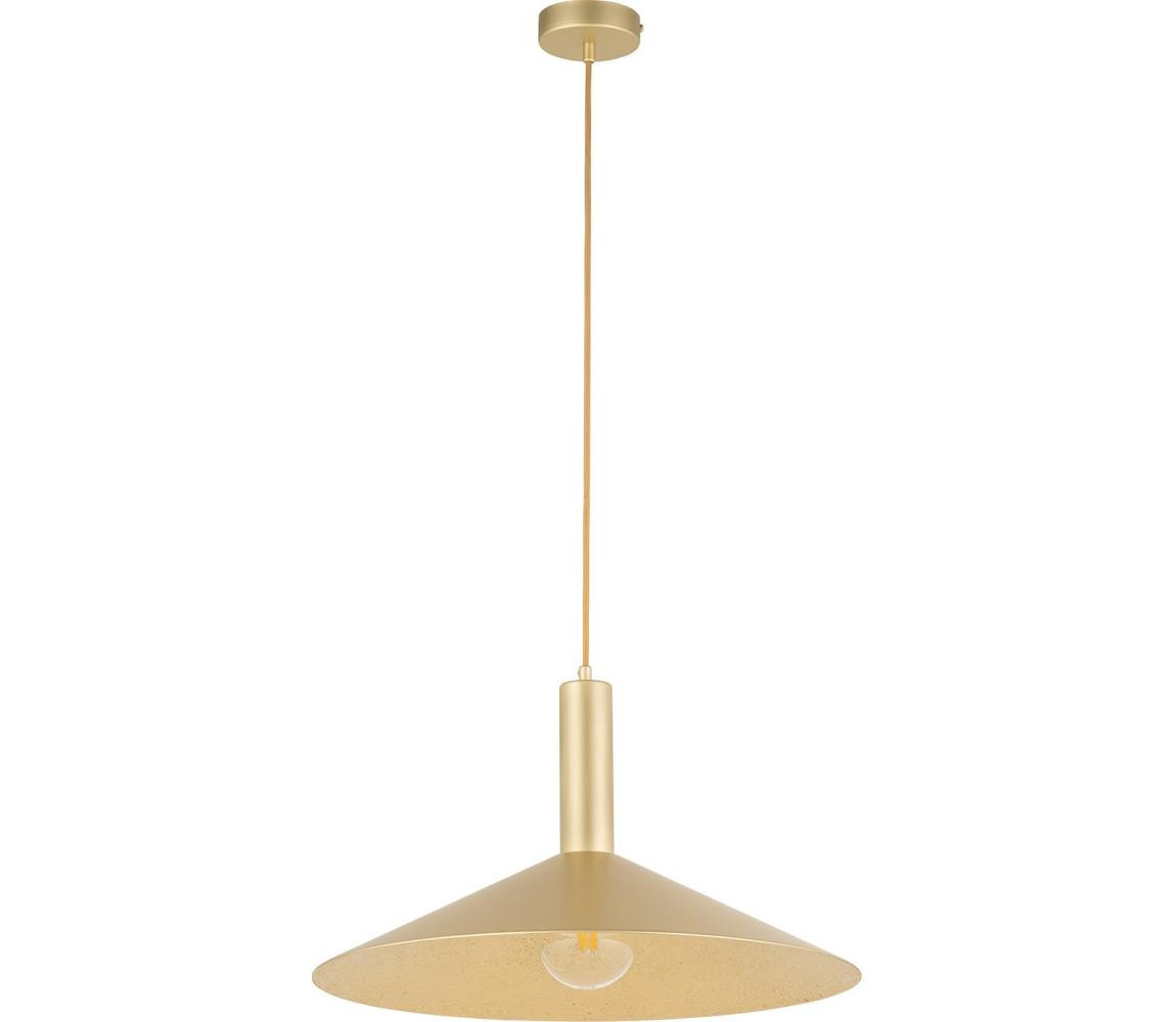 Lustr na lanku CAPRI 1xE27/15W/230V pr. 50 cm zlatá