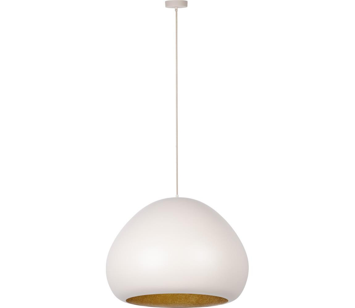 Lustr na lanku LAVA 1xE27/15W/230V krémová/zlatá