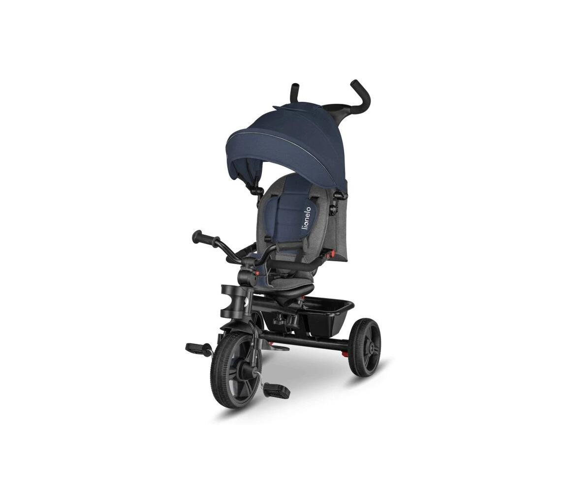 Lionelo Lionelo - Dětská tříkolka HAARI tmavě modrá/šedá