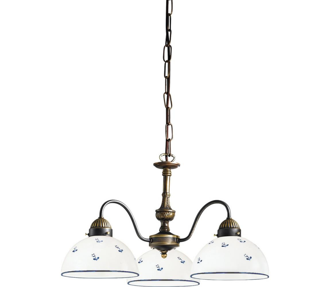 Kolarz Kolarz 731.83.16 - Lustr na řetězu NONNA 3xE27/75W/230V modrá