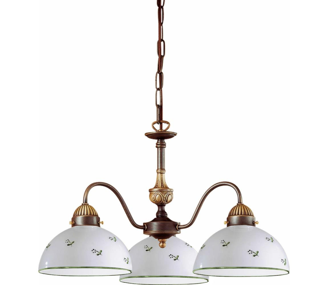 Kolarz Kolarz 731.83.20 - Lustr na řetězu NONNA 3xE27/75W/230V zelená