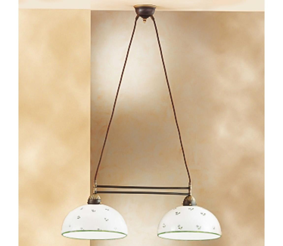 Kolarz Kolarz 731.82.27 - Lustr na lanku NONNA 2xE27/75W/230V zelená