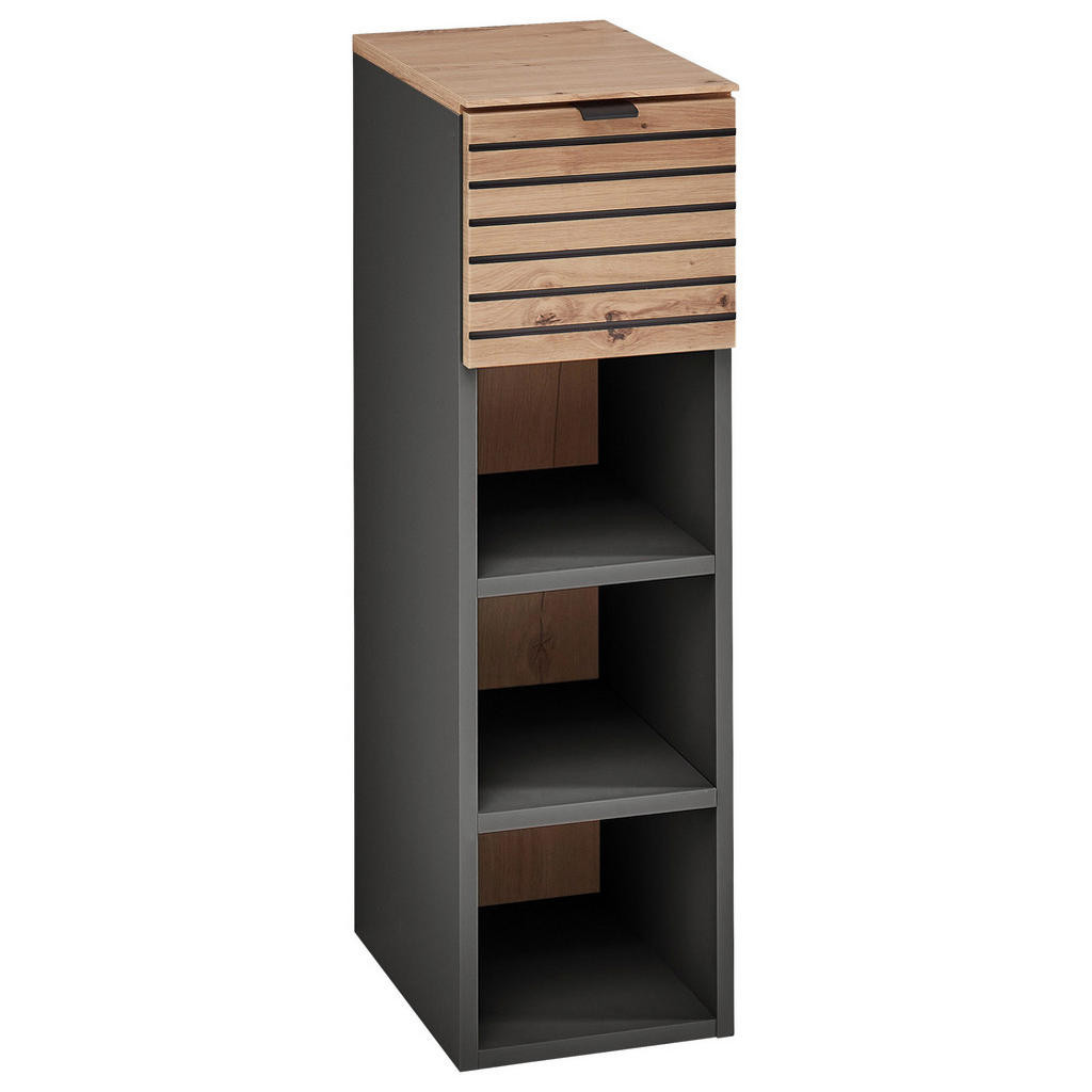 Voleo ZÁVĚSNÁ SKŘÍŇKA, barvy grafitu, dub artisan, 25/84/37 cm