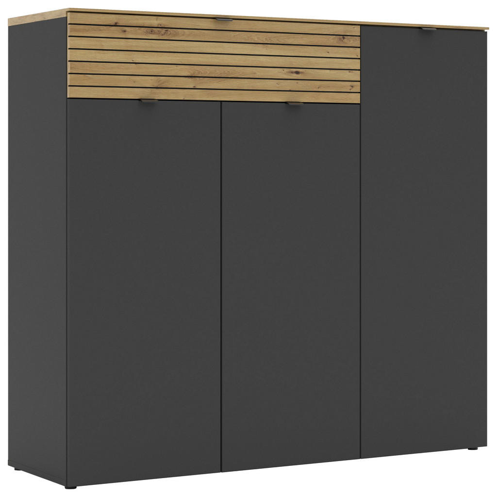 Voleo BOTNÍK, barvy grafitu, dub artisan, 136/125/41 cm