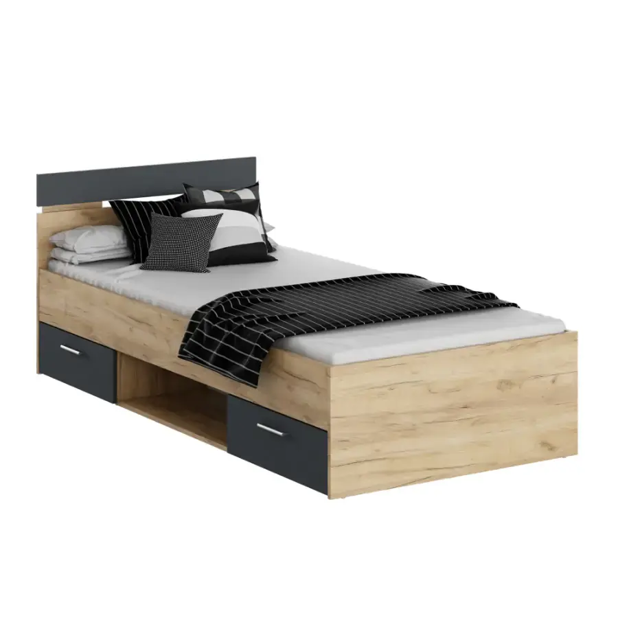 Tempo Kondela Postel MICHIGAN NEW 90x200 dub artisan/grafit