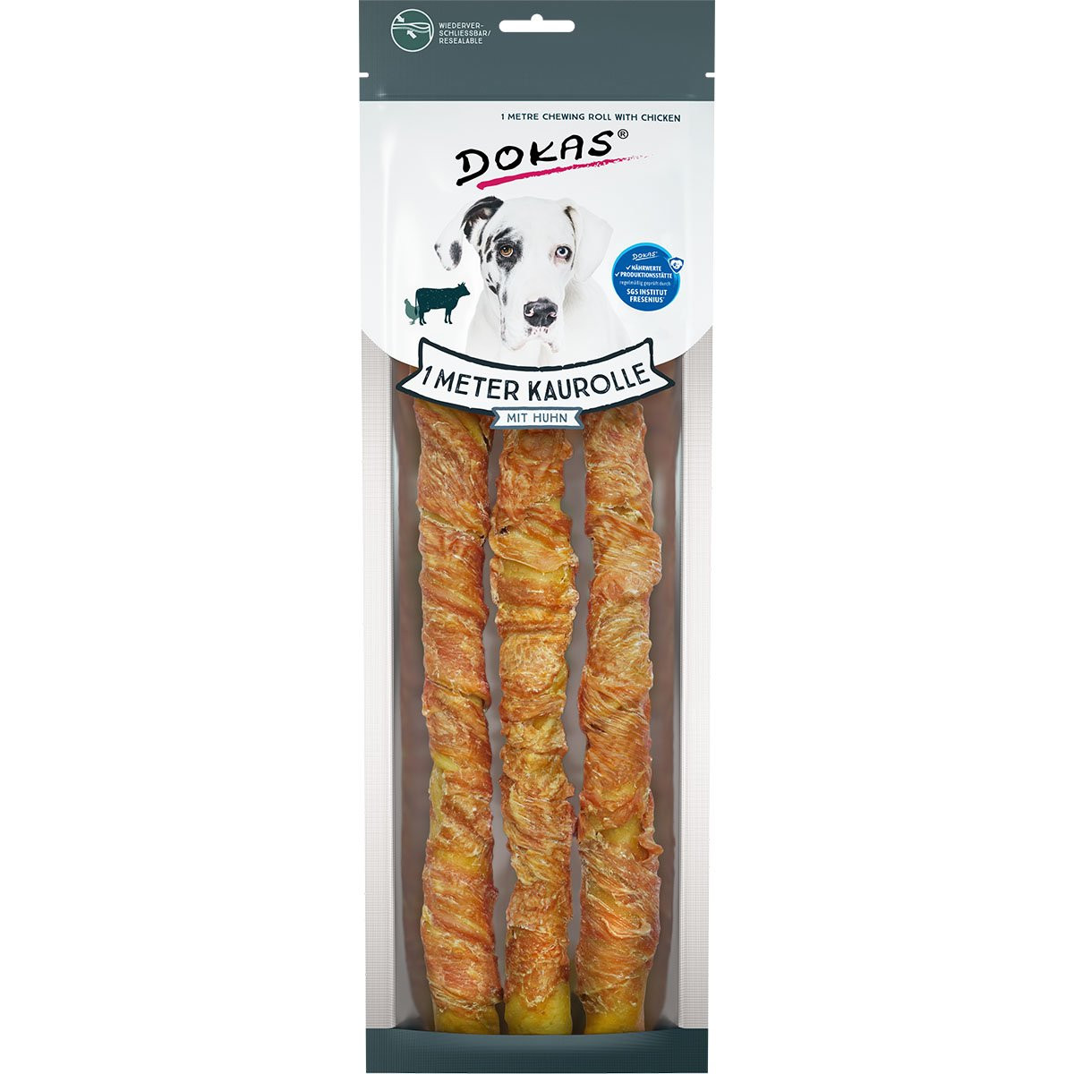 Dokas pamlsek 1 metrová žvýkací rolka - 315 g kuřecí