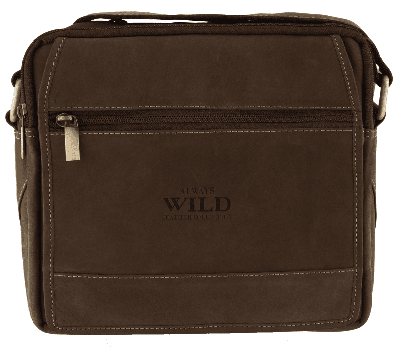 Pánská kožená crossbody/taška hnědá - Wild Trewor hnědá