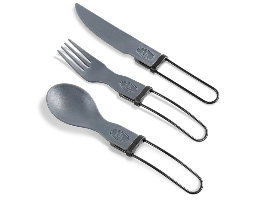 GSI Outdoors Tekk Trio Folding Cutlery Set 090497721304