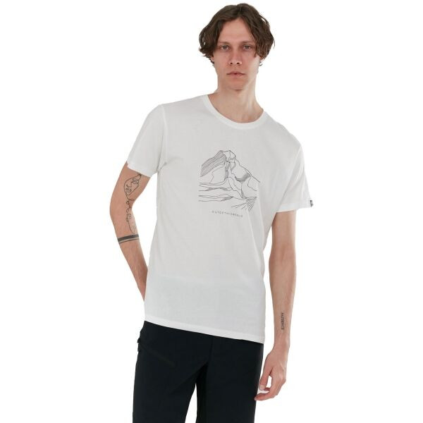 FUNDANGO MOUNTAIN Pánské tričko, bílá, velikost