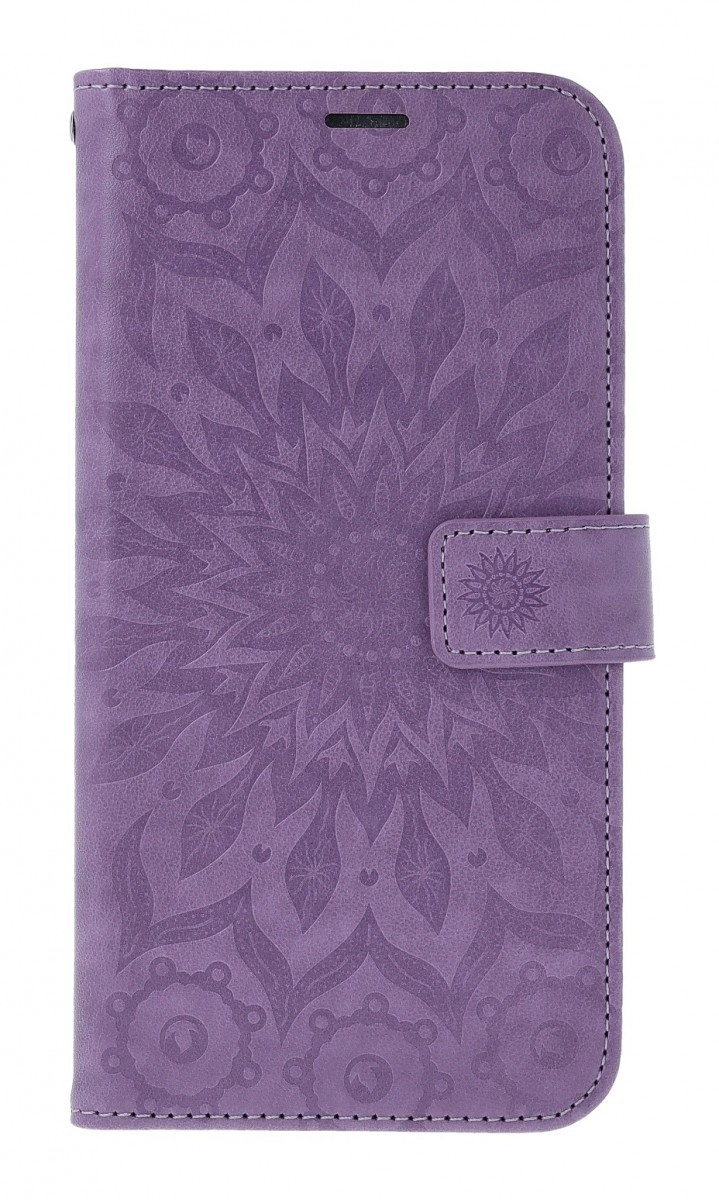 Pouzdro MEZZO Samsung A56 knížkové Mandala fialová 138032