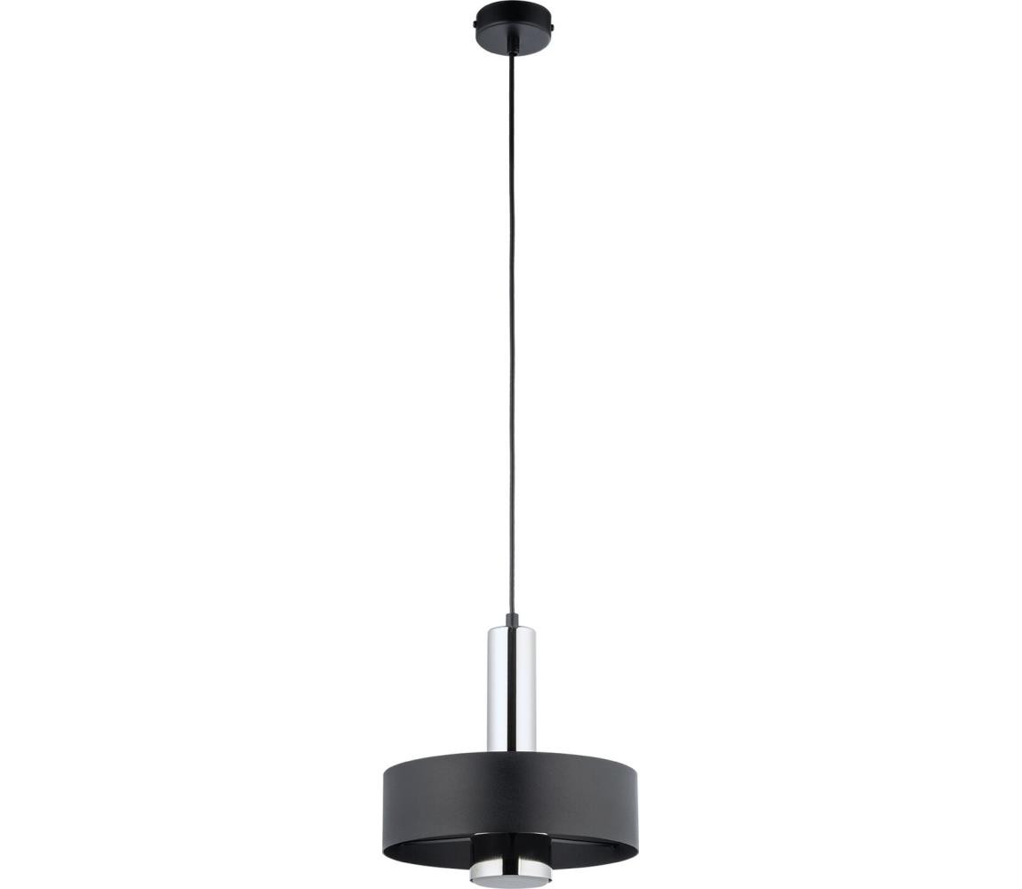 Lustr na lanku RIF LUX 1xGX53/12W/230V pr. 25 cm černá/lesklý chrom