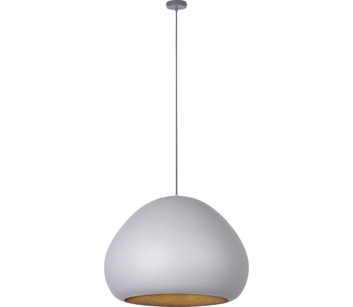 Lustr na lanku LAVA 1xE27/15W/230V šedá/zlatá