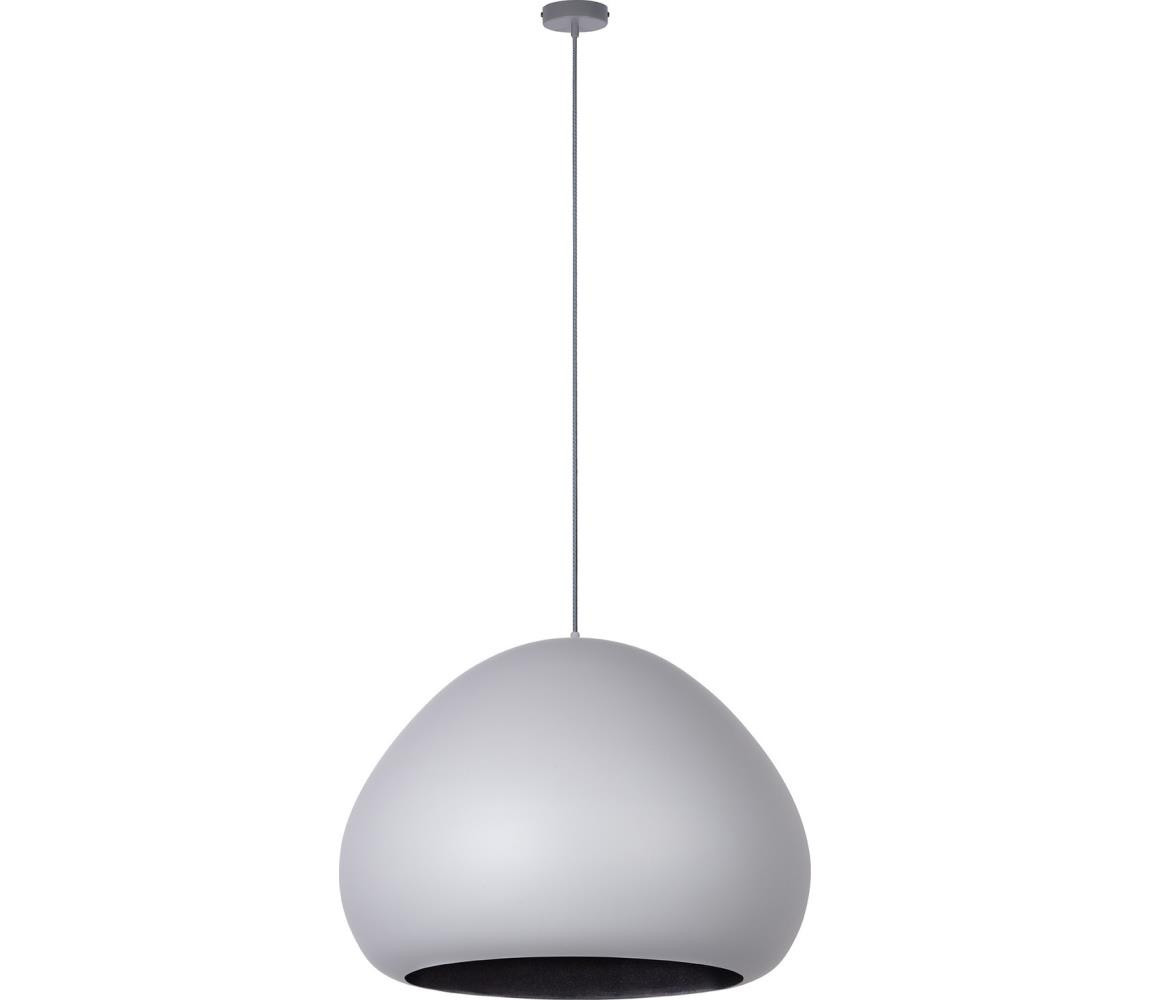 Lustr na lanku LAVA 1xE27/15W/230V šedá/černá