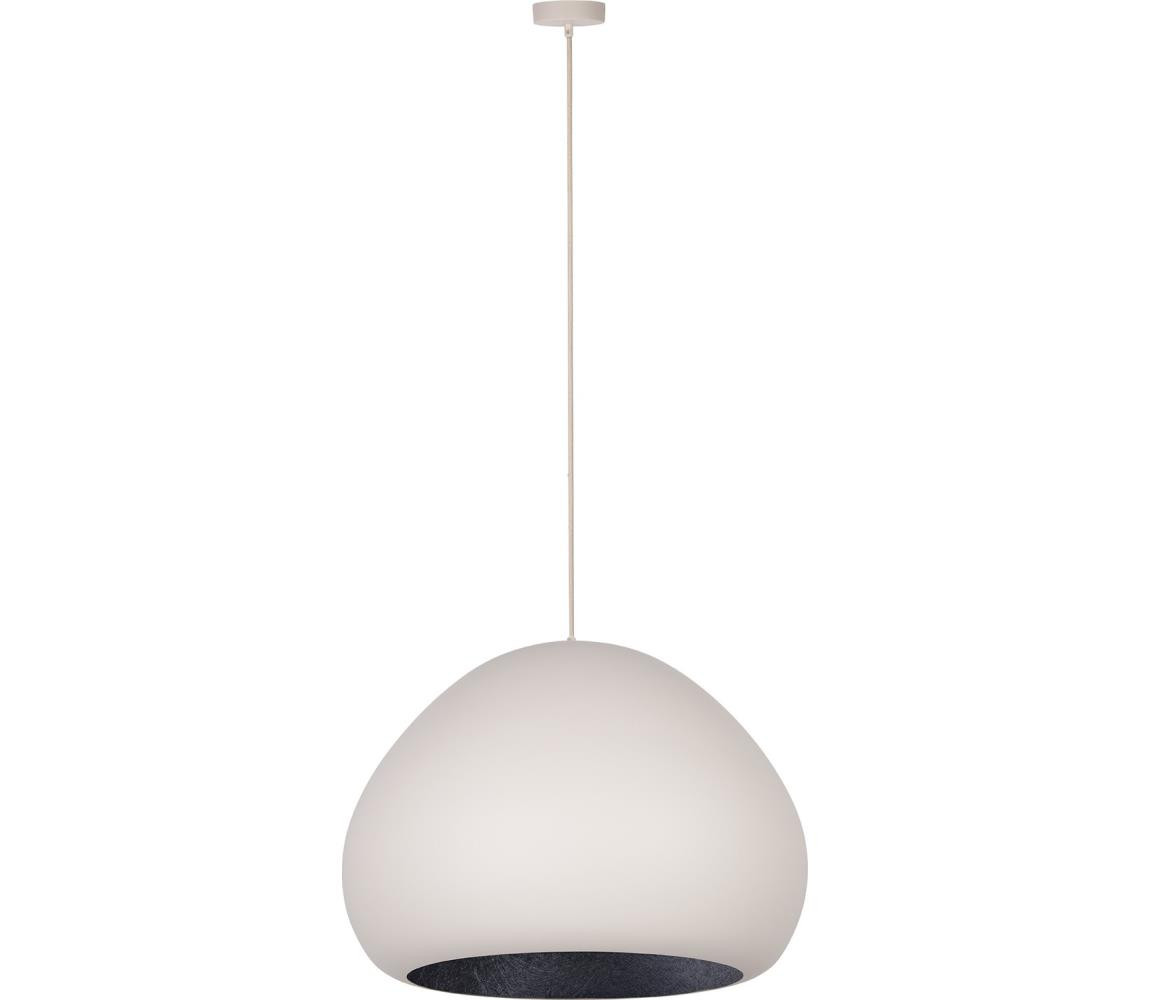 Lustr na lanku LAVA 1xE27/15W/230V krémová/černá