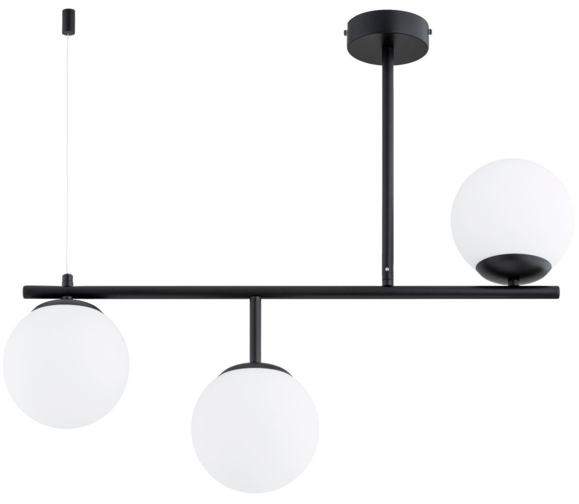 Lustr na tyči LUNA 3xE14/10W/230V černá