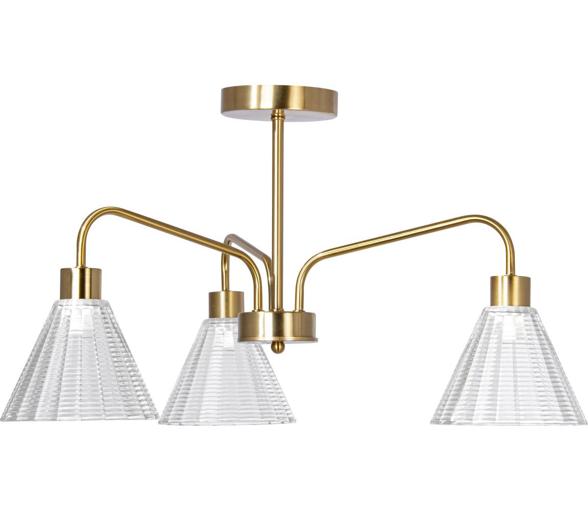 Lustr na tyči 3xE27/60W/230V zlatá