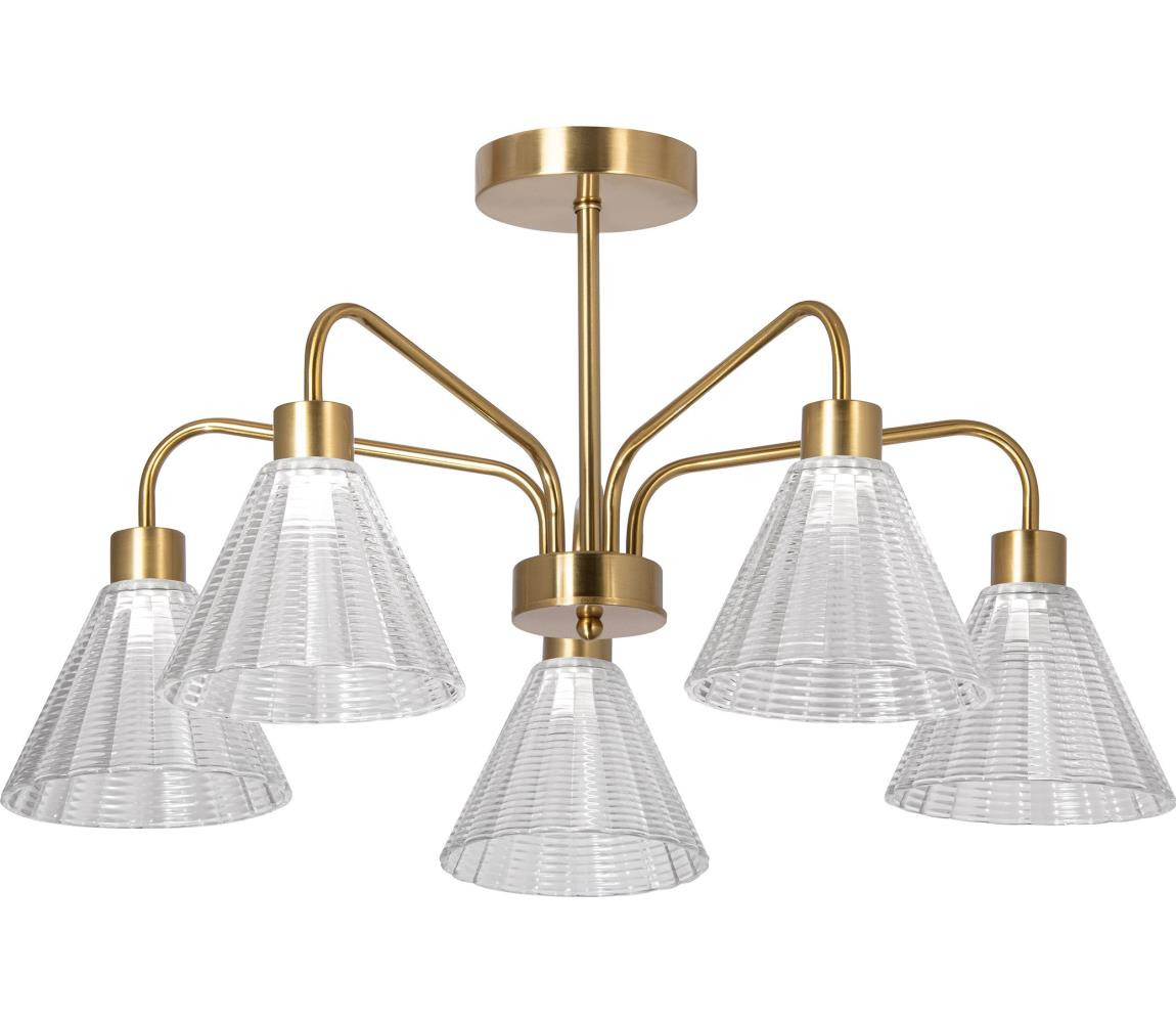 Lustr na tyči 5xE27/60W/230V zlatá