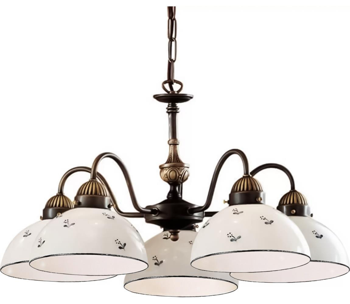 Kolarz Kolarz 731.85.16 - Lustr na řetězu NONNA 5xE27/75W/230V modrá