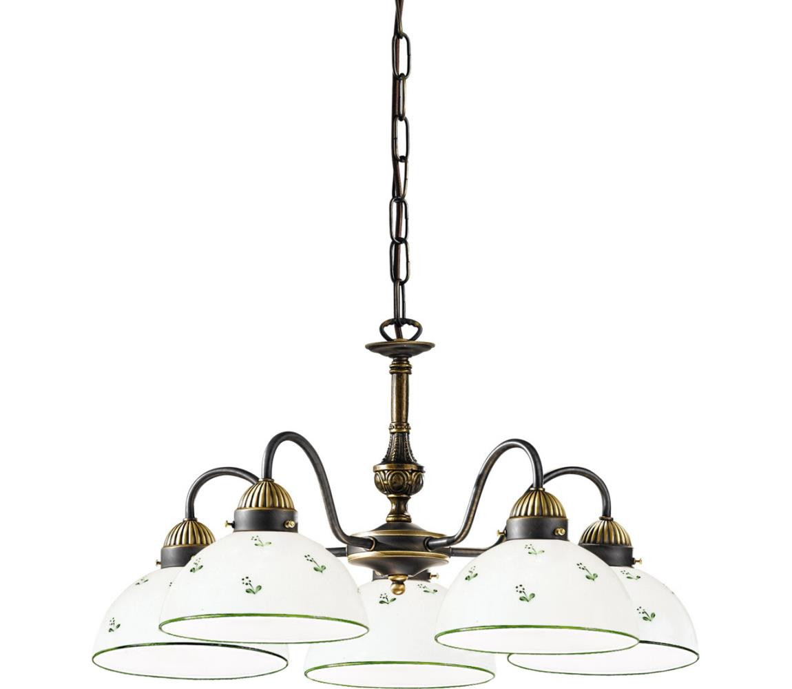 Kolarz Kolarz 731.85.20 - Lustr na řetězu NONNA 5xE27/75W/230V zelená