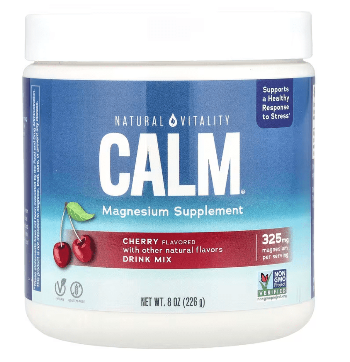 Natural Vitality Calm Magnesium Drink Mix, hořčík, třešeň, 226 g